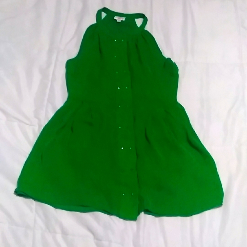 Sexy blouse colorful green